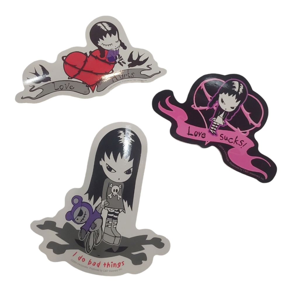3 Emily Strange Stickers New
